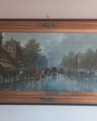 quadro olio su tela di Giulio De Simone  58x118