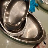 Teglie ovali acciaio INOX professionali (3 pezzi)