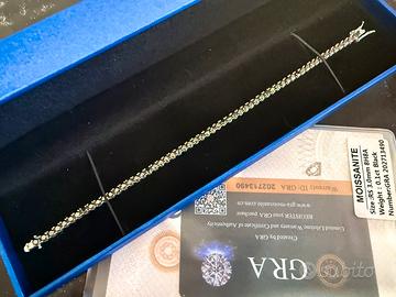 Bracciale Tennis DIAMANTI Black MOISSANITE 💎 +GRA