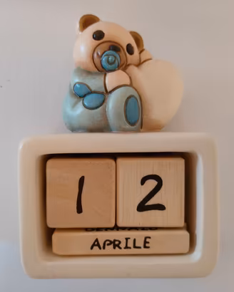 Calendario perpetuo THUN, ceramica e legno