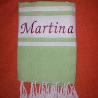 Telo mare asciugamano personalizzato con nome logo