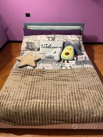 Letto camera ragazza/o + comodino bianco