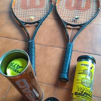 Wilson V-Matrix racchette 2 e 2 tubi palle tennis