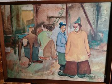 Dipinto a olio su tavola 