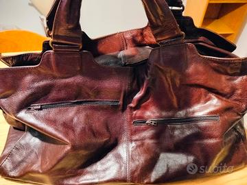 borsone anni 80 in pelle 