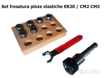 Set fresatura mandrino pinze elastiche