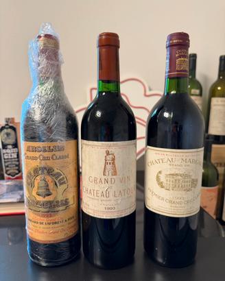Chateau Margaux, Latour, Angelus 1993 Bordeaux