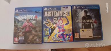 3 videogiochi PS 4