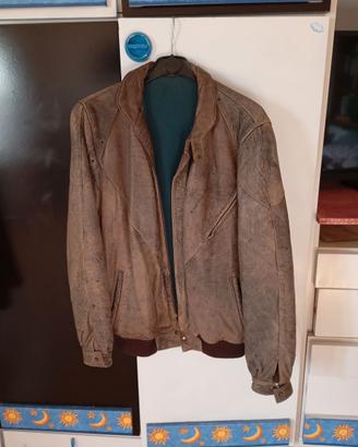 Giubbotto bomber uomo in pelle