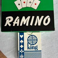 Mazzo dj carte King e una confezione carte Ramino