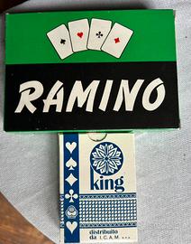 Mazzo dj carte King e una confezione carte Ramino
