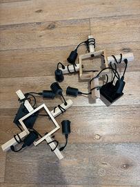 Lampadario Geometrico in legno