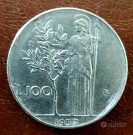 Lire 100 Minerva del 1957