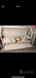 Letto a capanna con secondo letto estraibile