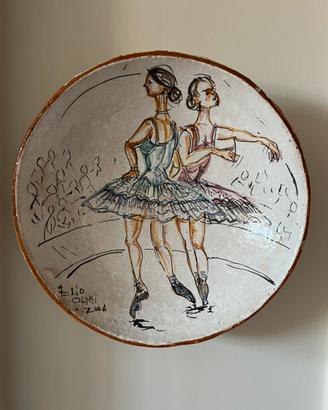 Piatto ceramica firmato