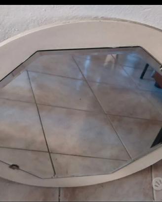 Specchio esagonale con cornice