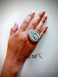 Anello-gatto regolabile con base in acciaio