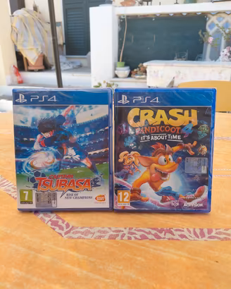 Lotto giochi PS4: Crash Bandicoot, Captain Tsubasa