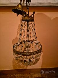 Lampadario vintage anni 50 a gocce