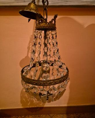 Lampadario vintage anni 50 a gocce