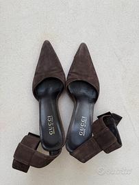 Scarpe Gucci in camoscio marrone