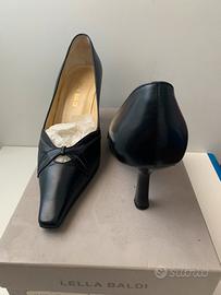 Scarpe tacco 6 Lella Baldi bleu scuro taglia 36,5