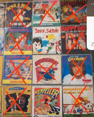 Vinili 45 giri sigle cartoni e TV anni '70 '80 '90