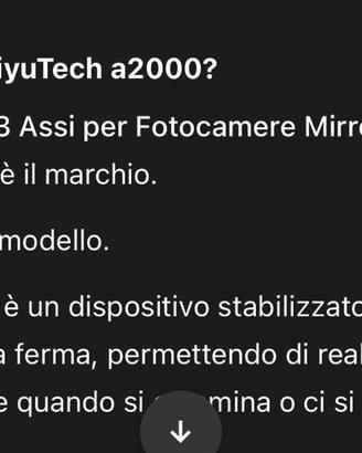 Gimbal a tre assi per fotocamere