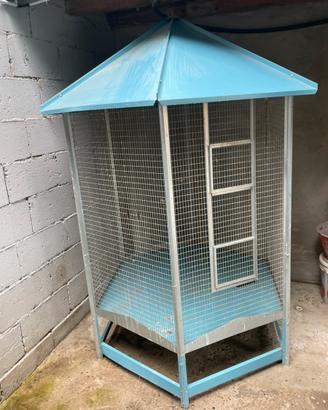 Voliera esagonale in acciaio large