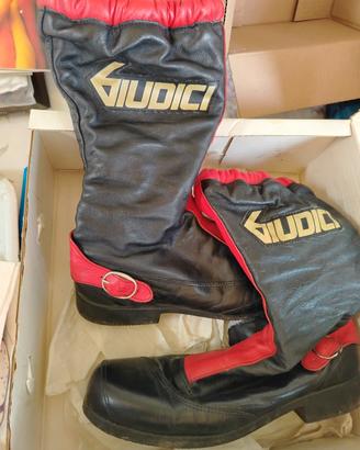 stivali Giudici moto vintage conservati n 42