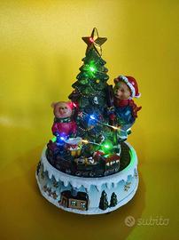 Villaggio Natale Albero con Orsetto e Trenino