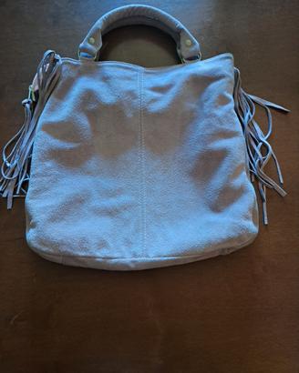 borsa pelle rosa