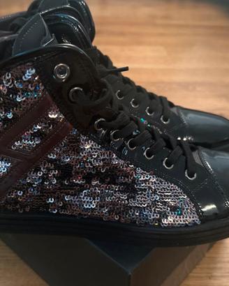 Scarpe donna Hogan paillettes nere - n. 39.5