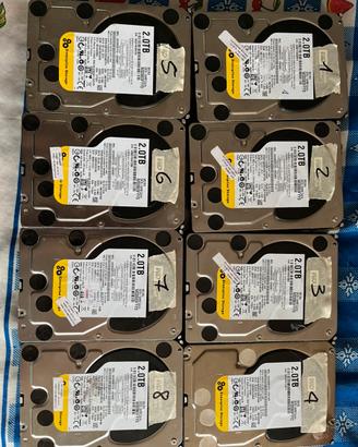 8 HDD WD Enterprise 2TB RE/RE4 – SMART OK