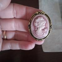 Spille cameo rosa bigiotteria