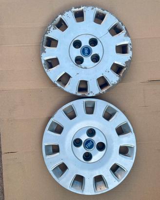 Set 2 Borchie/copricerchi originali FIAT 14 polici