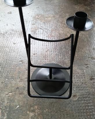 porta bottiglie o porta candele in ferro