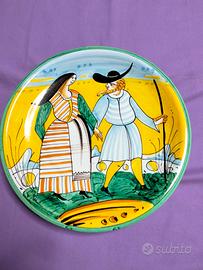 Piatto in maiolica Bitossi.