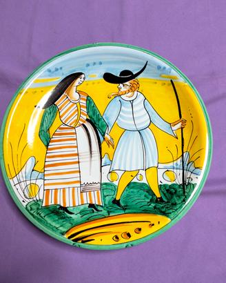 Piatto in maiolica Bitossi.