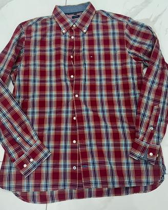 Camicia Tommy Hilfiger a quadri rossa L