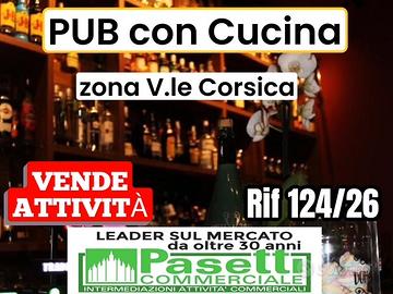 PUB di mq 500 con cucina in zona Viale Corsica