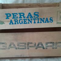 Cassette da frutta in legno antiche Pere Argentina