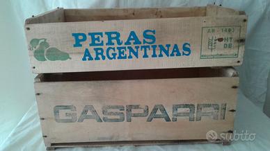 Cassette da frutta in legno antiche Pere Argentina