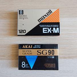 Cassette Video8 Maxell EX-M120 + Akai SG90 lotto 2