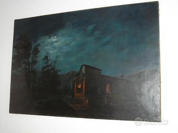 Dipinto notturno italiano del '900