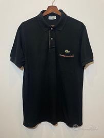 Lacoste, T shirt Polo nera, taschino - Taglia L