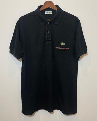 Lacoste, T shirt Polo nera, taschino - Taglia L