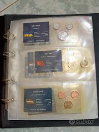 Album monete mondo miste coin card FDC - 44 pezzi