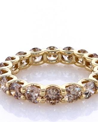 Anello eternity oro 14k diamanti 3.13ct