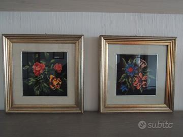 Coppia di Quadri RICAMATI A MANO